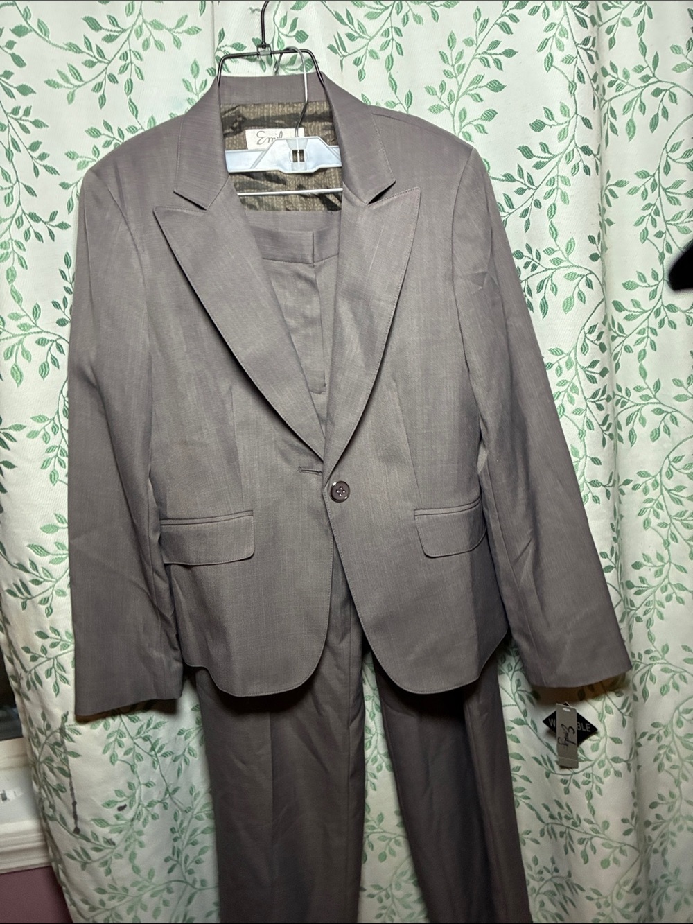 Emily Designs Women's Gray Blazer and Pants Set